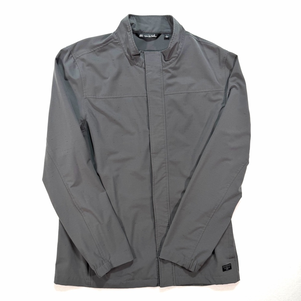 New Travis Mathew Men’s Full Zip Jacket Coat Outerwear Large L Gray Unlined